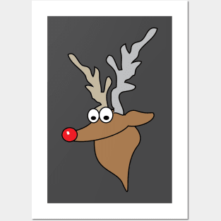 Christmas rein deer Rudolph Posters and Art